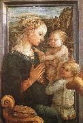 Fra Filippo Lippi Madonna and Child with Two Angels Sweden oil painting reproduction